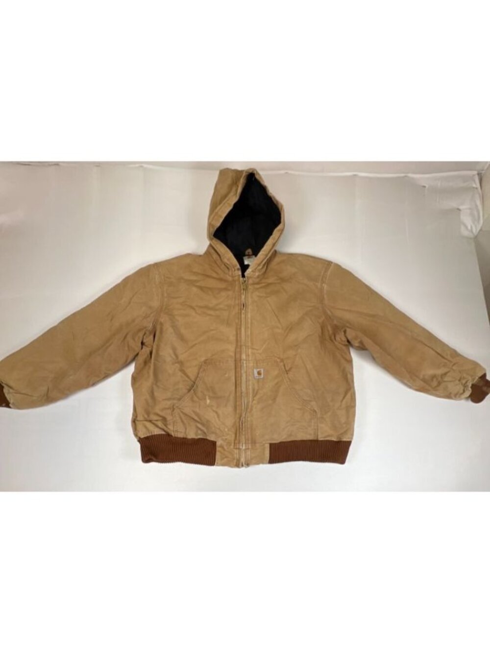 Carhartt Mens 2XL Brown J140 Quilted Lined Active Hooded Jacket Workwear USA